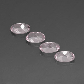Gemas de morganita rosa natural de  ct, corte óvalo, IF