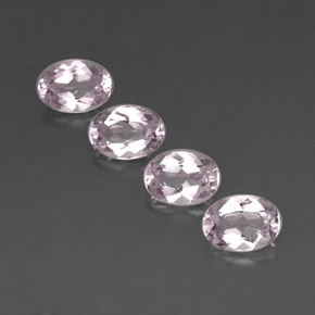 Gemas de morganita rosa natural de  ct, corte óvalo, IF