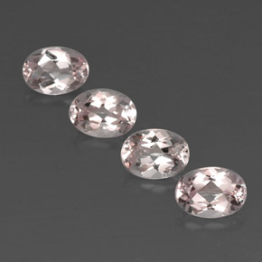 Gemas de morganita rosa natural de  ct, corte óvalo, VVS