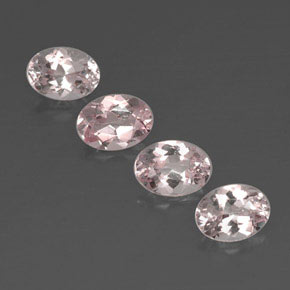 Gemas de morganita rosa natural de  ct, corte óvalo, VVS