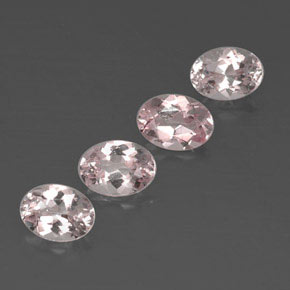 Gemas de morganita rosa natural de  ct, corte óvalo, VVS
