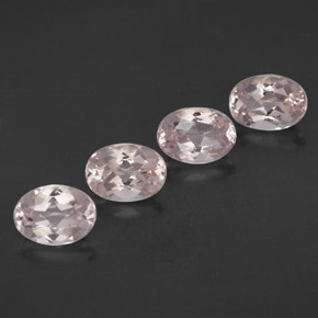 Gemas de morganita rosa natural de  ct, corte óvalo, IF