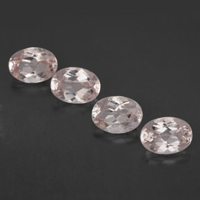 Gemas de morganita rosa natural de  ct, corte óvalo, VVS