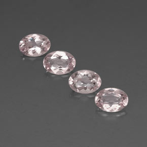 Gemas de morganita rosa natural de  ct, corte óvalo, VVS