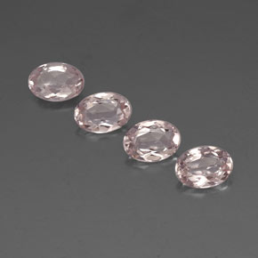 Gemas de morganita rosa natural de  ct, corte óvalo, VVS