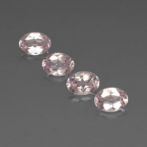 Gemas de morganita rosa natural de  ct, corte óvalo, VVS