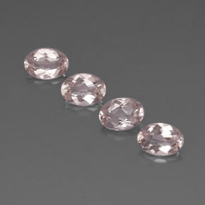 Gemas de morganita rosa natural de  ct, corte óvalo, IF