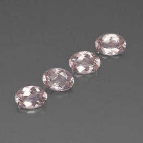 Gemas de morganita rosa natural de  ct, corte óvalo, IF