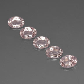 Gemas de morganita rosa natural de  ct, corte óvalo, VVS