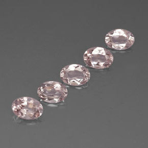 Gemas de morganita rosa natural de  ct, corte óvalo, VVS