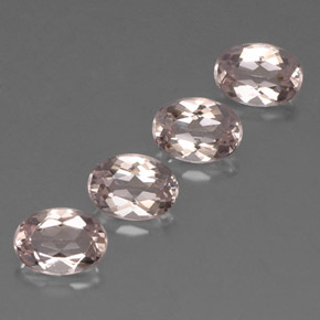 Gemas de morganita rosa natural de  ct, corte óvalo, IF