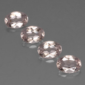 Gemas de morganita rosa natural de  ct, corte óvalo, IF