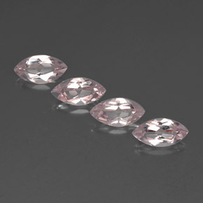 Gemas de Morganita Rosado claro natural de 2.12 ct, Marquesa, VVS