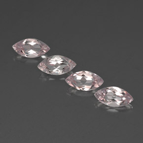Gemas de Morganita Rosado claro natural de 2.06 ct, Marquesa, VVS