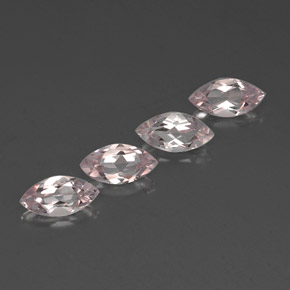 Gemas de Morganita Rosado claro natural de 2.06 ct, Marquesa, VVS