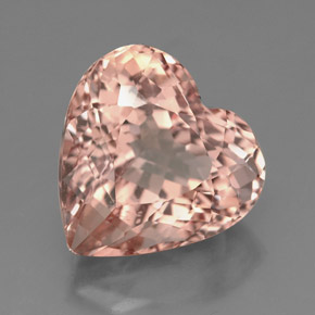 Morganita Salmón natural de 5.76 ct, Forma de corazón, VVS-VS