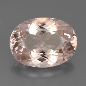 Morganita Salmón natural de 3.32 ct, Corte Óvalo, IF