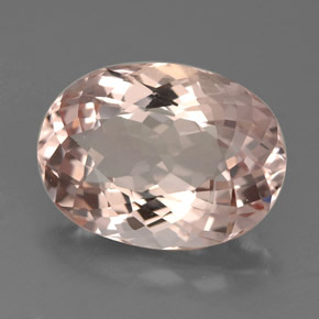 Morganita Salmón natural de 3.32 ct, Corte Óvalo, IF