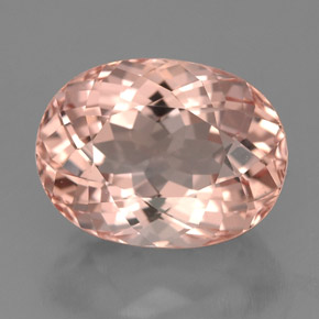 Morganita salmón natural de 4,13 ct, corte óvalo, VVS-VS