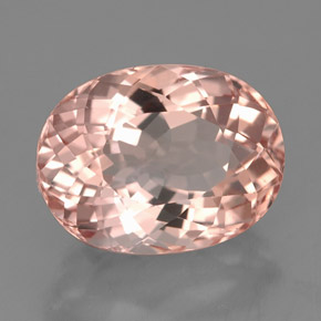 Morganita salmón natural de 4,13 ct, corte óvalo, VVS-VS