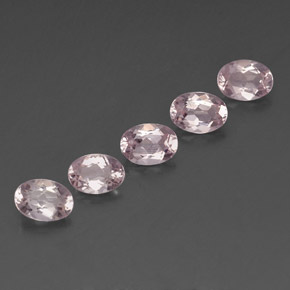 Gemas de Morganita Rosado claro natural de  ct, Corte Óvalo, VVS-VS