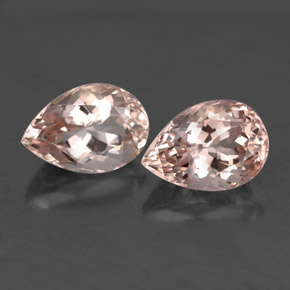 Gemas de morganita rosa natural de  ct, en forma de pera, VVS