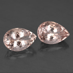 Gemas de morganita rosa natural de  ct, en forma de pera, VVS