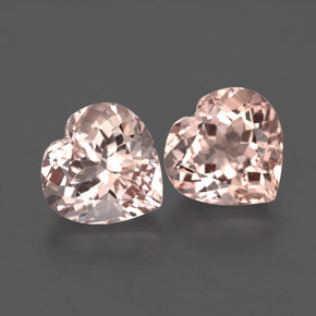 Gemas de morganita rosa natural de  ct, forma de corazón, VS