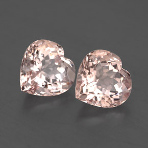 Gemas de morganita rosa natural de  ct, forma de corazón, VS