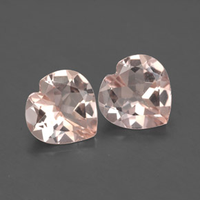 Gemas de morganita rosa natural de  ct, forma de corazón, VS
