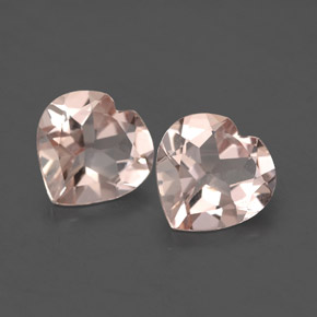 Gemas de morganita rosa natural de  ct, forma de corazón, VS