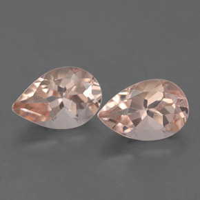 Gemas de morganita rosa natural de  ct, en forma de pera, VS