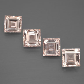 Gemas de morganita rosa natural de  ct, cuadrado, VS