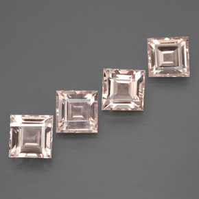 Gemas de morganita rosa natural de  ct, cuadrado, VS