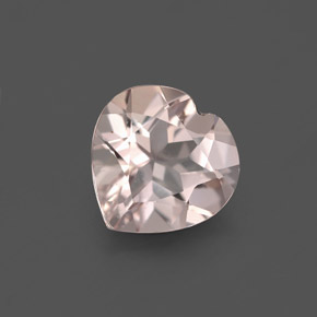Morganita rosa natural de 1,45 ct, forma de corazón, VVS-VS