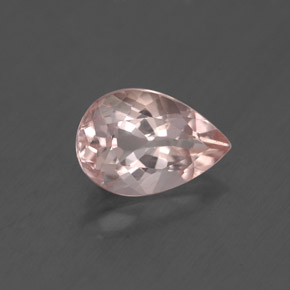 Morganita rosa natural de 1,74 ct, en forma de pera, VS