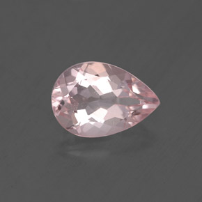 Morganita rosa natural de 1,74 ct, en forma de pera, VS