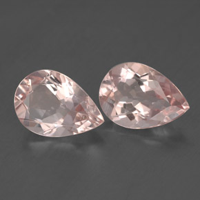 Gemas de morganita rosa natural de  ct, en forma de pera, VS