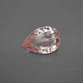 Morganita rosa natural de 1,28 ct, en forma de pera, VVS-VS