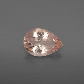Morganita rosa natural de 1,77 ct, en forma de pera, VS-SI