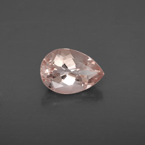 Morganita rosa natural de 1,86 ct, en forma de pera, VS