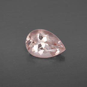 Morganita rosa natural de 1,83 ct, en forma de pera, VS