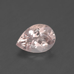 Morganita rosa natural de 1,86 ct, en forma de pera, VS