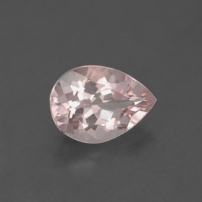 Morganita rosa natural de 1,86 ct, en forma de pera, VS