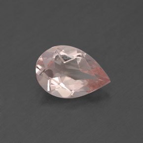 Morganita rosa natural de 1,58 ct, en forma de pera, VS