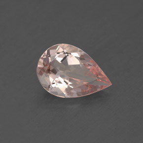 Morganita rosa natural de 1,41 ct, en forma de pera, VS
