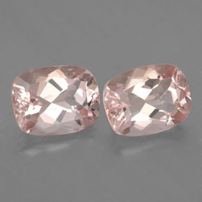 Gemas de morganita rosa natural de  ct, corte cojín, VS