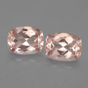 Gemas de morganita rosa natural de  ct, corte cojín, VVS