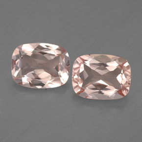 Gemas de morganita rosa natural de  ct, corte cojín, VVS-VS