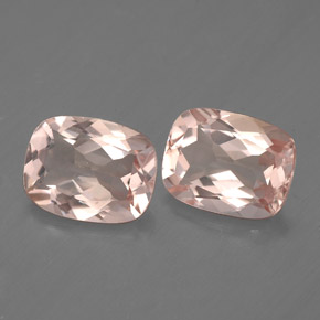 Gemas de morganita rosa natural de  ct, corte cojín, VVS-VS